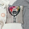 Autua Graffiti Paint Graphic Decorative Cushion Throw Pillow Cover for