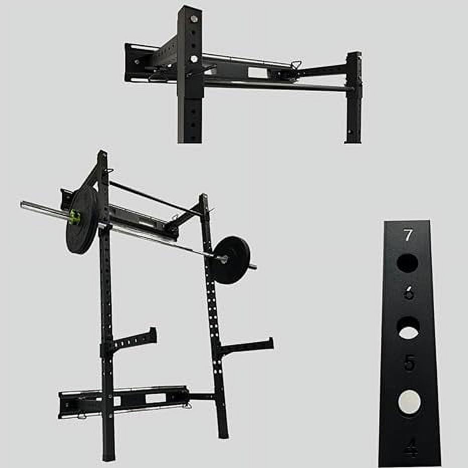 HulkFit Straight Dip Bar Spotter Arm Attachment for Wall Mounted Power Cage Black Walmart