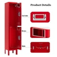 thumbnail image 5 of KAER Metal Locker with 2 Doors 66“ Storage Locker for Employees andstudent with Card Slot Lockable Steel Locker for School Gym Home Office Staff, 5 of 8