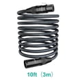 thumbnail image 3 of J&D 5 PIN XLR DMX Cable, 10 ft Blue - DMX512 XLR 5 Pin Male to Female DMX Stage Light, 3 of 7