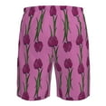 thumbnail image 6 of Naloa Tulips Flowers Men's Beach Shorts, Surfing shorts, Swim trunks, Quick Dry Swim Trunks for Surfing Beach Fun - X-Large, 6 of 9