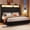 Black, variant on LUXOAK LED Queen Bed Frame,Charging Station and Storage Upholstered Headboard,Velvet Black