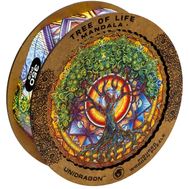 UNIDRAGON Original Wooden Jigsaw Puzzles - Mandala Tree of Life