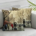 thumbnail image 3 of BANET Throw Pillow Cushion Cover Pack of 2, Couple in Love Walking in The City Streets in Rainy Day Dramatic , Zippered Double-Side Digital Print Decor, 12x12in, 3 of 7