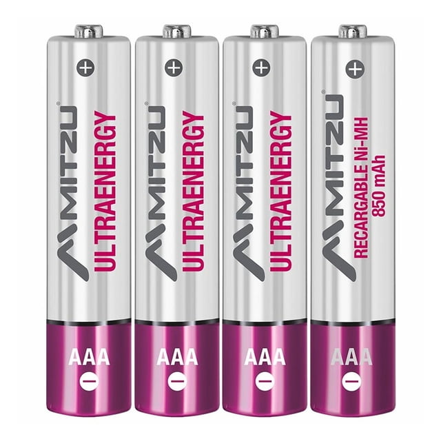 Paquete 4 Baterías Recargables AAA 850 mAh Mitzu