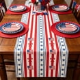 thumbnail image 4 of July 4th Decor Clearance! Patriotic Bow FlagTable Runner - American Star Table Runner for Home - Memorial Day Decorations - Fourth of July Accessories Decor Party Supplies Indoor Outdoor, 4 of 8
