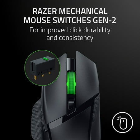 Razer - Basilisk V3 X HyperSpeed Customizable Wireless Gaming Mouse - Black