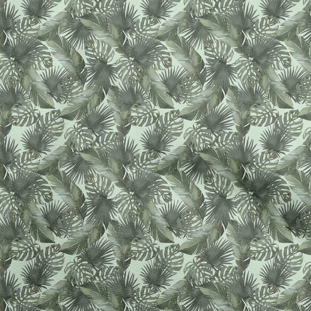 oneOone Silk Tabby Seaweed Green Fabric Tropical Sewing Craft Projects Fabric Prints By Yard 42 Inch Wide