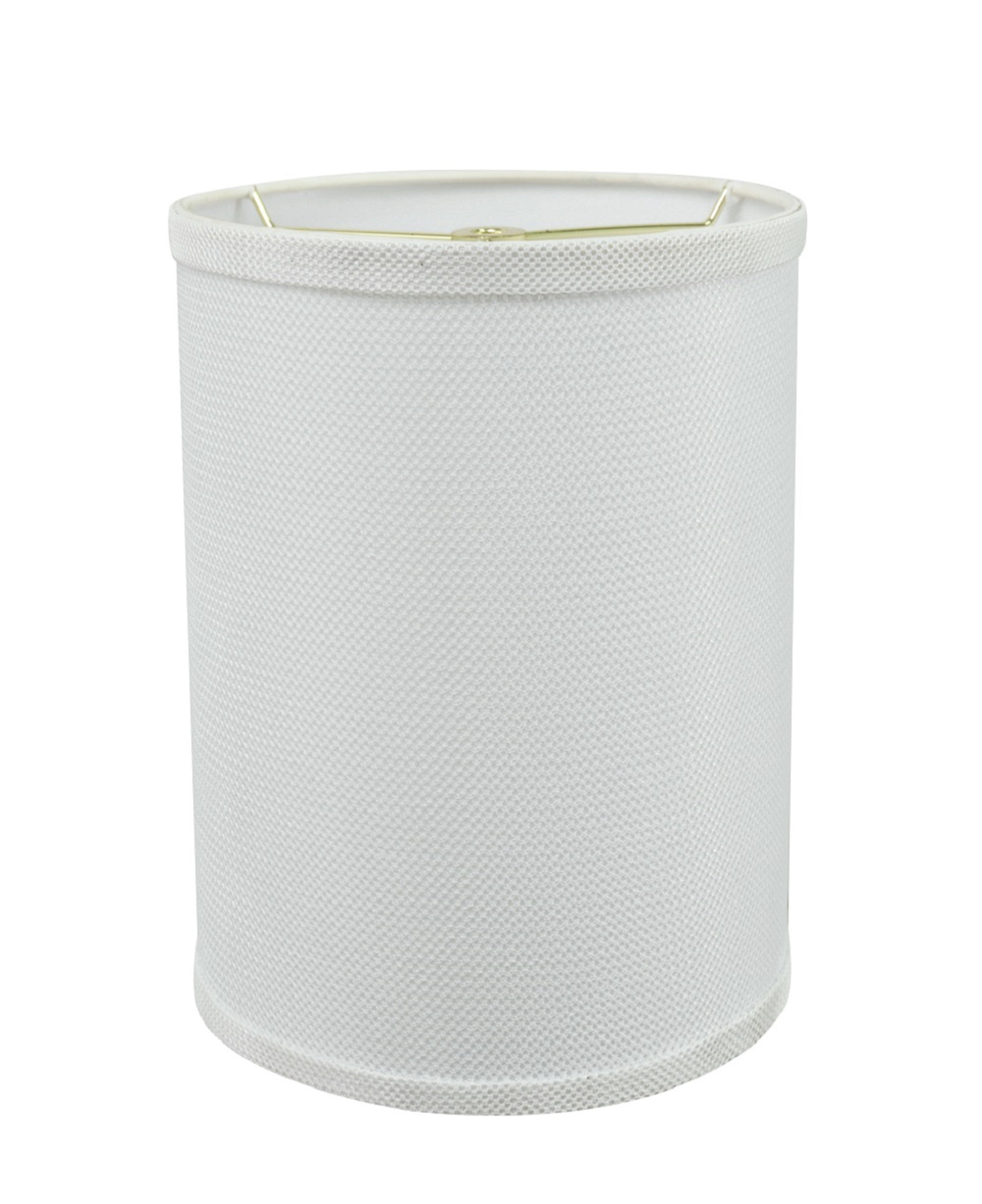 Aspen Creative 31279 Transitional Drum (Cylinder) Shaped Spider Construction Lamp Shade in White, 8" wide (8" x 8" x 11")