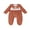 Orange, variant on Infant Baby Girl Halloween Fall Romper 0 3 6 12 18 Months Pumpkin Embroidered Doll Collar Jumpsuit