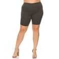 thumbnail image 2 of Women's Casual Plus Size Shorts High Waist Stretchy Biker Fit, 2 of 5