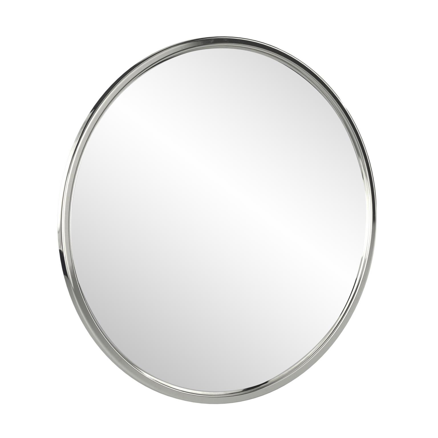 Tyler Dillon Simone Silver Metal Round Accent Wall Mirror