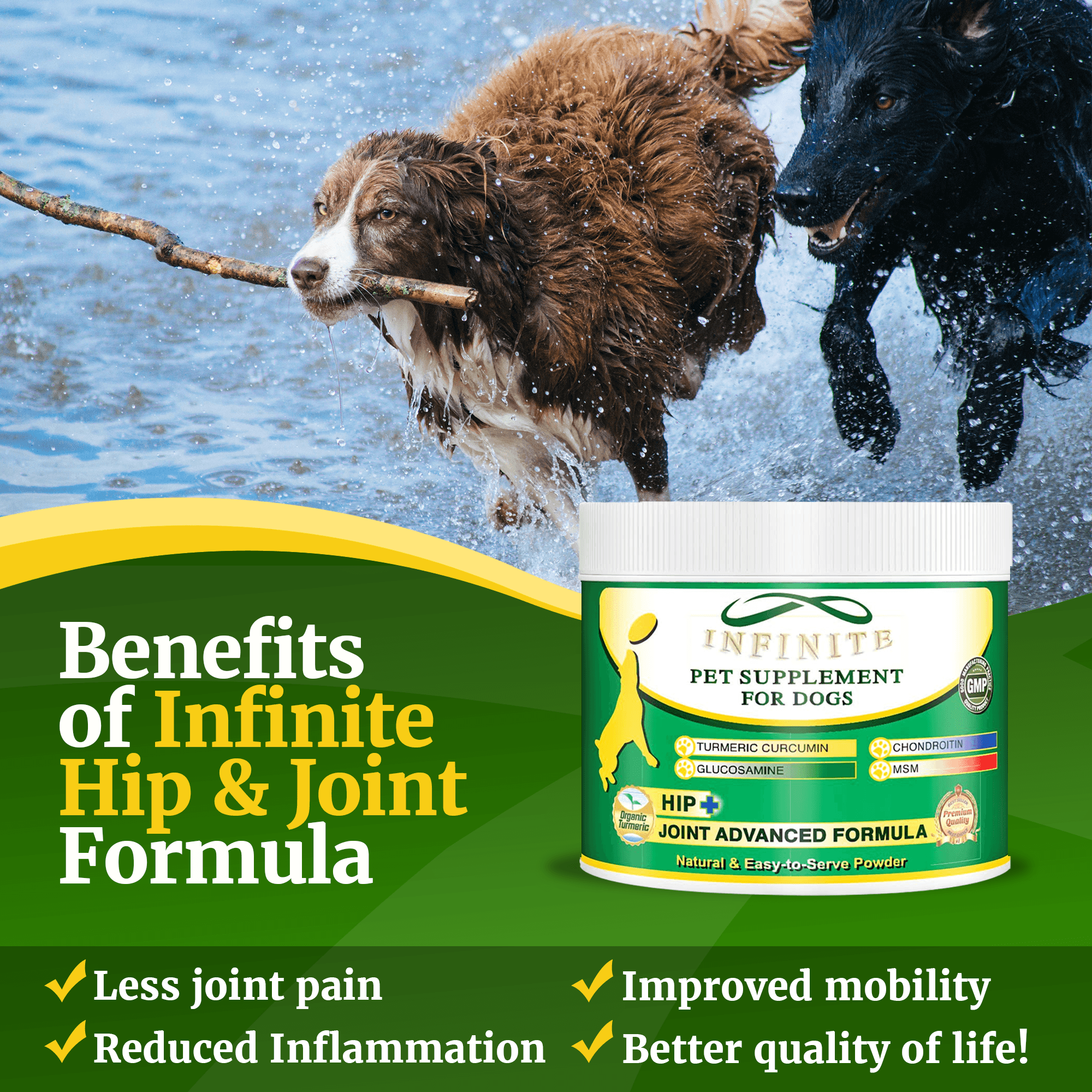 Infinite Pet Hip+Joint Advanced for Dogs (Powder), 90 Servings - image 5 of 6