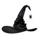 thumbnail image 1 of Sombrero de mago de bruja de Halloween, gorra de Diablo, pliegues negros, fiesta, festivales, disfraz de Cosplay, accesorios de decoración para adultos, niños, mujeres, hombres Fivean unisex, 1 of 2