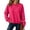 Hot Pink,#040, variant on Long Sleeve Tops Women Oversized Crew Neck Casual Pullover Sweatshirt,L