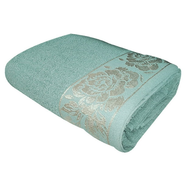 Toalla Medio Baño colores varios, 140x70cm - Suave Y Absorbente- Cenefa Bordada