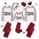 thumbnail image 1 of Pijamas familiares a juego de Navidad, conjuntos de pijamas a cuadros blancos y negros, Santa Hustle Christams en julio, 1 of 3