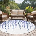 thumbnail image 4 of Round Area Rugs Collection 6 Ft, Navy Blue Polka Dots Non-Slip Residential Carpet, Vintage Abstract Art Watercolor Indoor Crawling Mats Runner Rugs for Living Room/Dining Room/Bedroom, 4 of 8