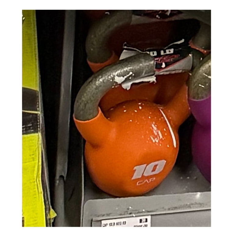 CAP 10lb Neoprene Coated Kettlebell, Orange photo 8