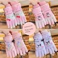 thumbnail image 2 of Guantes de esquí para niños, de invierno, con forro polar, gruesos, impermeables, resistentes al frío, cálidos, para niños y niñas, 2 of 6