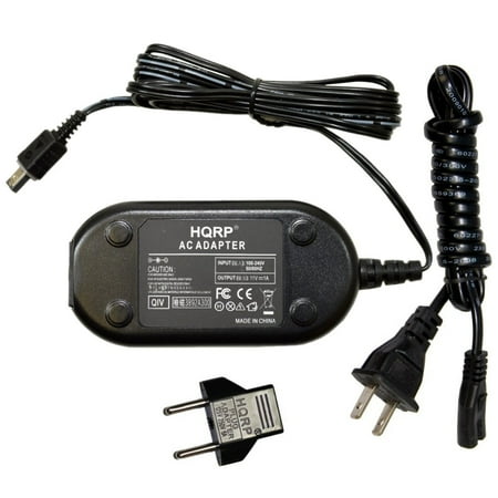 Camera Plug - HQRP Replacement AC Adapter / Charger for JVC GR-SXM37U, GRSXM37U, GZ-MG435HUS, GZMG435HUS Camcorder with USA Cord & Euro Plug Adapter