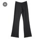 thumbnail image 1 of Pantalones negros con cintura baja y fondo acampanado para mujer, mallas deportivas ajustadas, pantalones elásticos (M), 1 of 8