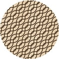 thumbnail image 1 of Ahgly Company Indoor Round Patterned Golden Blonde Gold Area Rugs, 3' Round, 1 of 1