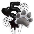 thumbnail image 1 of Set de globos con estampado de patas de mascota en blanco y negro, 1 of 4