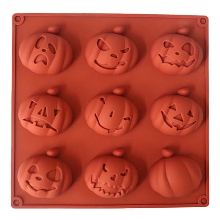 

9-Cavity Pumpkin Shape Silicone Moulds Cupcake Candy and Fondant Moulds Soap Silicone Bakeware Chocolate Cake Decoration