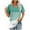 Mint Green, variant on Ashirexll Shirts for Women, Womens Short Sleeve Tops, Women's Fashion Printed Blouses Short Sleeve T-shirt Round Neck
