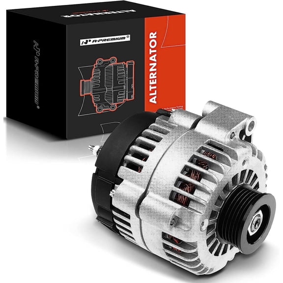 A-Premium Alternator Compatible with Chevrolet Astro 01-04, Tahoe 00-02 & GMC Sierra 99-02, Yukon 00-02 & Cadillac Escalade, 105Amp 12V Clockwise 6-Groove Pulley, Replace# 112850, 10480229, 10464404