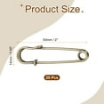 thumbnail image 2 of Uxcell 20pcs Safety Pins 2 Inch (50mm) Electroplated Steel Large Safety Pin Heavy Duty Sewing Safety Pins Bulk for Clothes Sewing Arts DIY Crafts, Bronze, 2 of 6