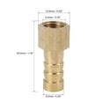 thumbnail image 2 of 8mm Hose ID x G 1/8" NPT Female Pipe Brass Hose Tail Barb Fitting Connector for Joiner Air Water Fuel Pipe for Car 2pcs, 2 of 6