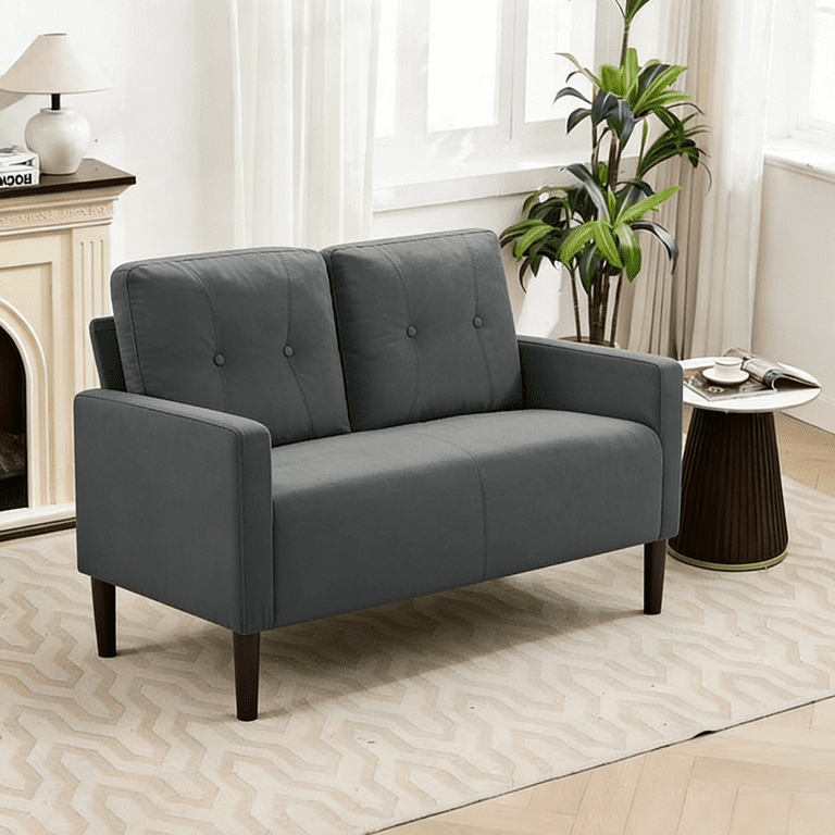 Gewnee 50.79" Loveseat Sofa, 2-Seater Modern Couch photo 3