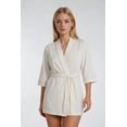 thumbnail image 2 of Forever 21 Piped-Trim Modal Robe, Color-Ivory, Size-Xl, 2 of 6