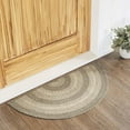 thumbnail image 3 of VHC Brands Cobblestone Rug with PVC Pad, Jute Blend, Half Circle, Tan Grey White, 16.5x33 inches, 3 of 3
