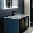 thumbnail image 6 of Bergamo Art Matte Black Brass Bathroom Faucet with Purple Amethyst Handles, 6 of 6