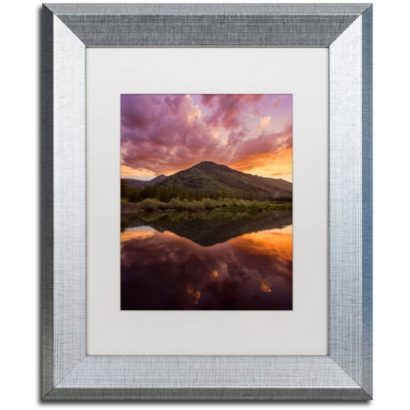 Trademark Fine Art "Glamor in the Sky" Canvas Art by Michael Blanchette Photography White Matte, Silver Frame