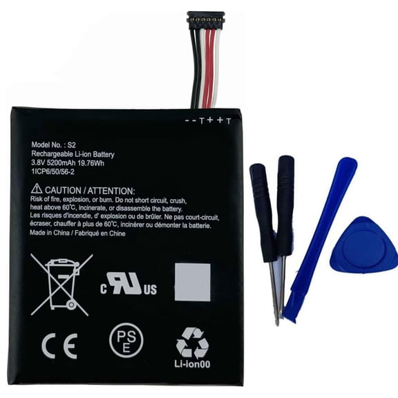 3.8V 5200mAh S2 (6-Pin) Replacement Battery For Ring Video Doorbell 2nd Generation