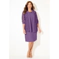 thumbnail image 5 of Catherines Women's Plus Size Floral Mesh Jacket Dress, 5 of 6