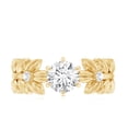 thumbnail image 5 of Rosec Jewels Lab Created Diamond Promise Ring - Nature Inspired Leaf Ring - 6 mm - 1 Ct - EF-VS Grade, 18K Yellow Gold, US 3.50, 5 of 9