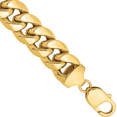 thumbnail image 3 of 14K Solid Yellow Gold 13.2mm Miami Cuban Curb Link Chain Bracelet, 3 of 4