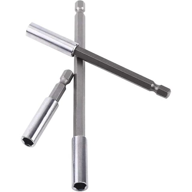 3 uds 1/4 "soporte de punta magnética extensión de destornillador vástago hexagonal 60mm 100mm 150mm extensión de punta de destornillador Banban ShuxiuWang 8390614764583