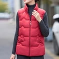 thumbnail image 5 of FDGIU Women's Long Puffer Vest - Sleeveless Hooded Quilted Zip Up, Lightweight Warm Winter Trendy Jacket, 5 of 6