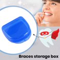 thumbnail image 3 of 1Pc/2Pcs Denture Storage Box Various Shapes Eco-friendly PP Portable User-friendly Securely Store Braces Case, 3 of 8