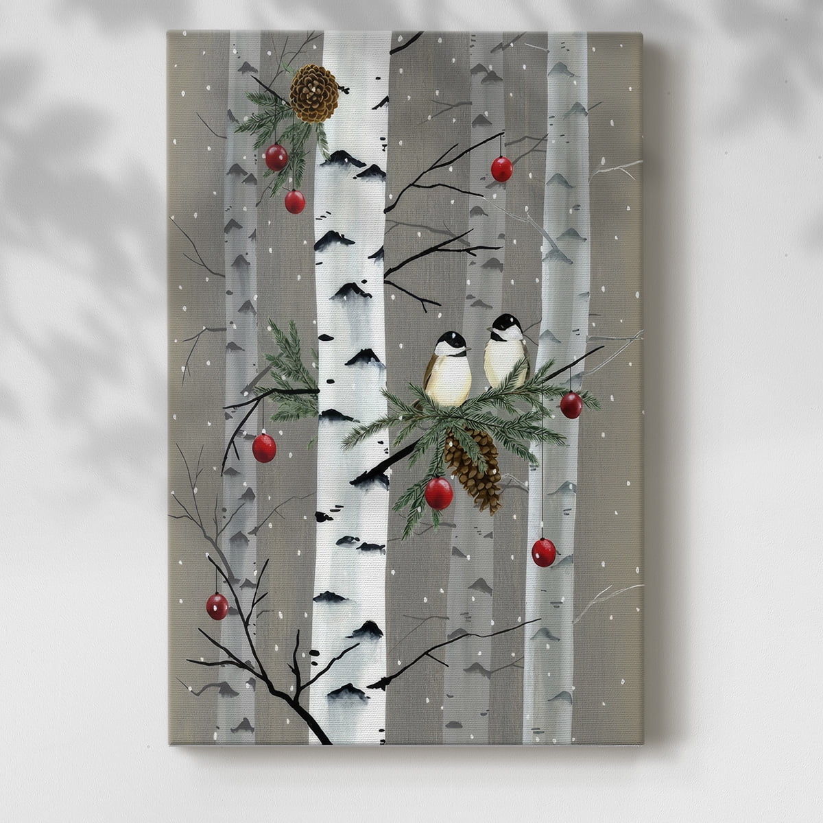Birch Birds I- Gallery Wrapped Canvas