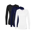 thumbnail image 1 of Sivvan Lot de 3 T-Shirts à Manches Longues Confortables pour Femmes Multicolores / sous-Vêtements, 1 of 7