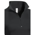 thumbnail image 2 of Expert Brand USA-Made Women's 1/4 Zip Athletic Training Top, Black, Small, 2 of 4