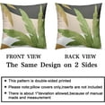 thumbnail image 4 of Green Leaves Spring Summer Throw Pillow Covers Geometric Palm Tree Pillow Covers 18x18 Set of 2 Modern Home Decor Room Tropical Outdoor Decorative Pillowcase for Sofa Bed Couch, 4 of 6