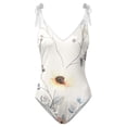 thumbnail image 2 of Aayomet Womens Swimsuit Ruched Twist Front One Piece Swimsuit,Beige M, 2 of 4